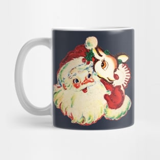 Glitter Santa and Rudolph Mug